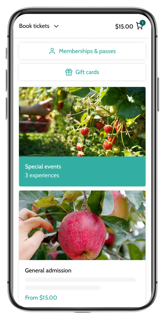 Picking session schedules and capacity in u-pick ticketing software